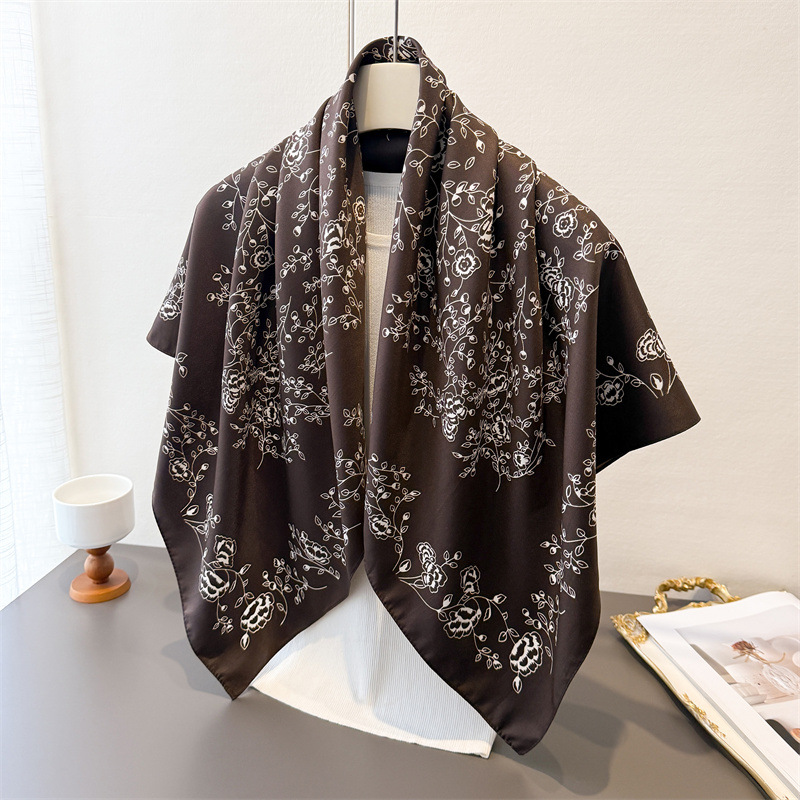 Ascot Neck Scarf - Syal Persegi 90X90Cm Antik Mewah untuk