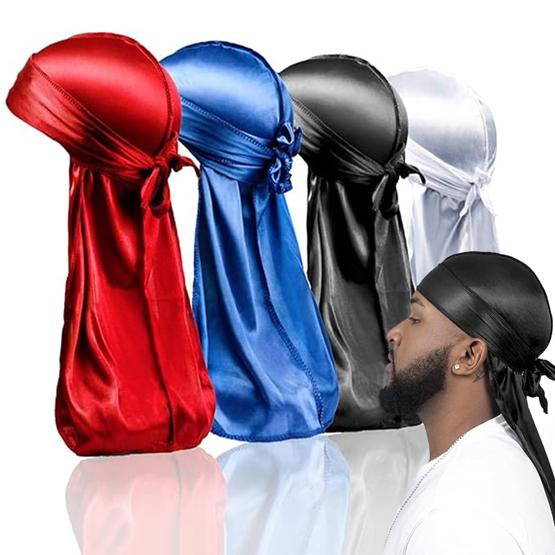 Bandana Doo Rag - 1-4 buah baru sutra Durag Bandana