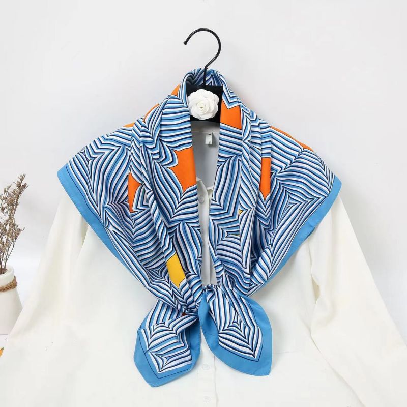 Syal Persegi 90cm Berkualitas  - Silk Neck Scarf ulasan dan harga