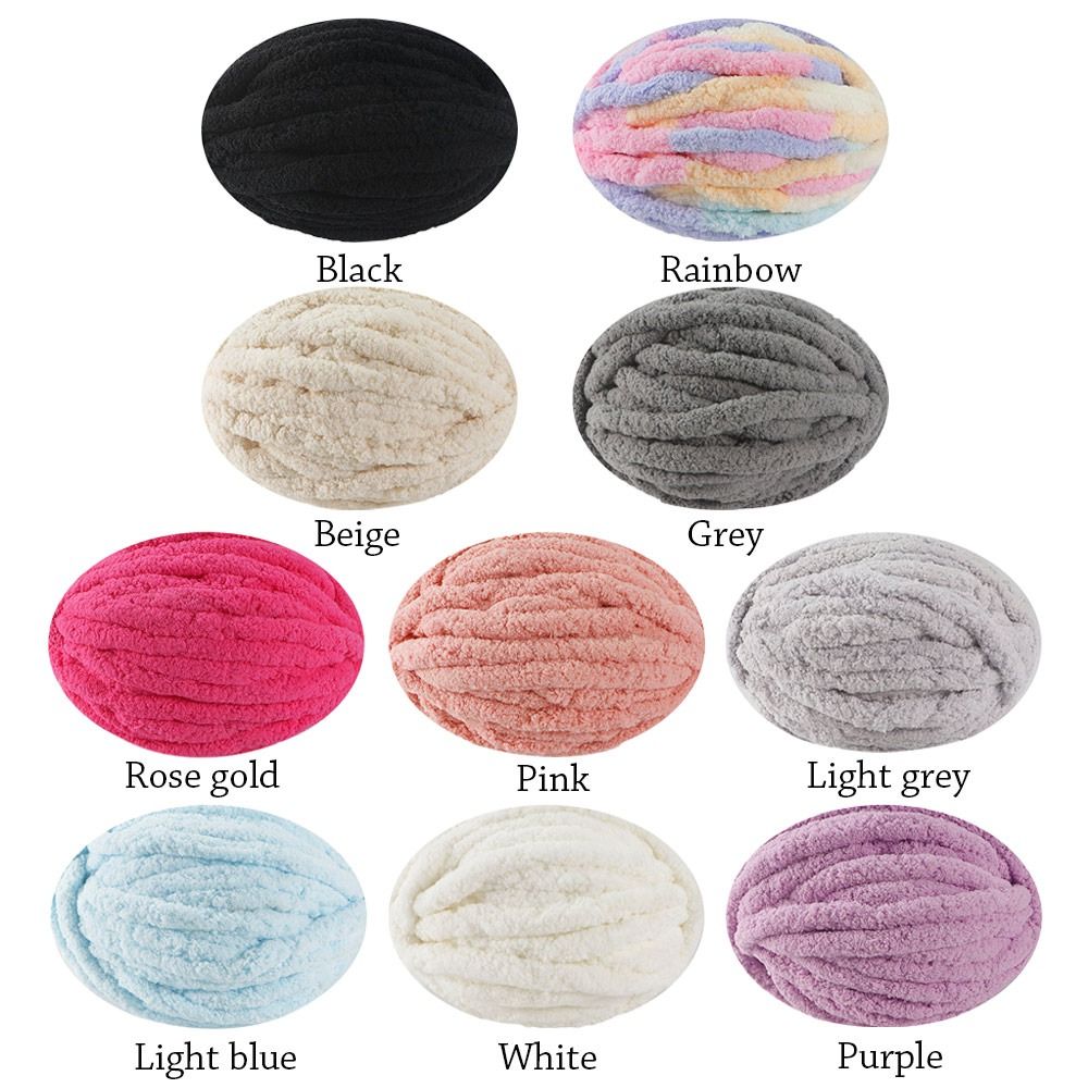 250g/bola multiwarna Chenille  - Woven Scarf Blanket ulasan dan harga