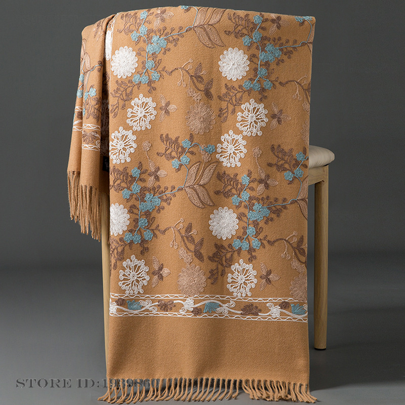 Syal Pashmina Kasmir Wanita, S - Woven Scarf Blanket ulasan dan harga
