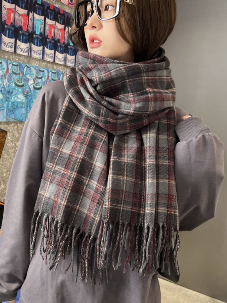 Syal Wanita Kasmir Imitasi Bar - Woven Scarf Blanket ulasan dan harga