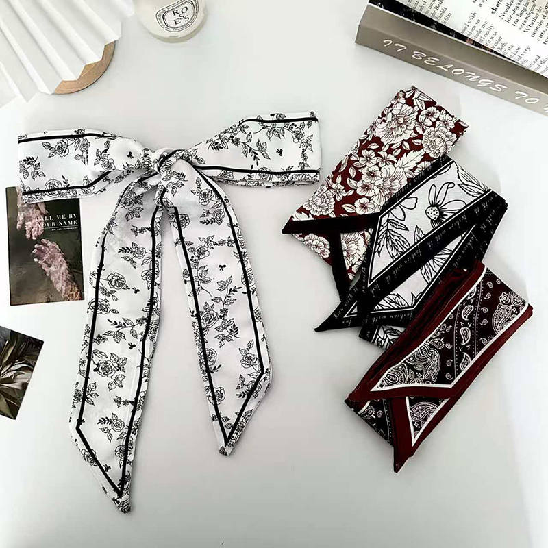 Selendang sutra tipis wanita,  - Ascot Neck Scarf ulasan dan harga