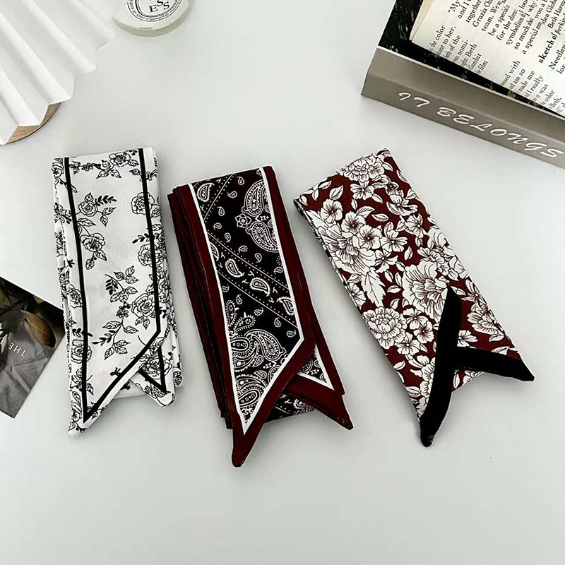 Selendang sutra tipis wanita,  - Ascot Neck Scarf ulasan dan harga