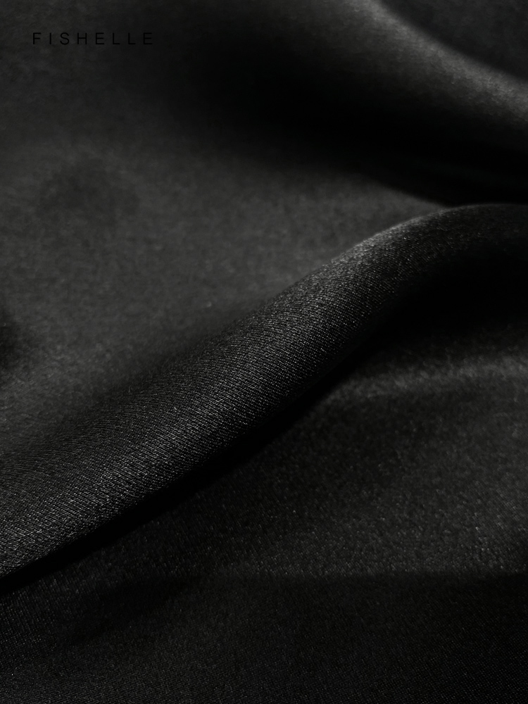 Syal Sutra Murni Hitam Warna P - Silk Neck Scarf ulasan dan harga